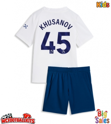 Manchester City Abdukodir Khusanov #45 Replica Third Stadium Kit for Kids 2026-27 Short Sleeve (+ pants)